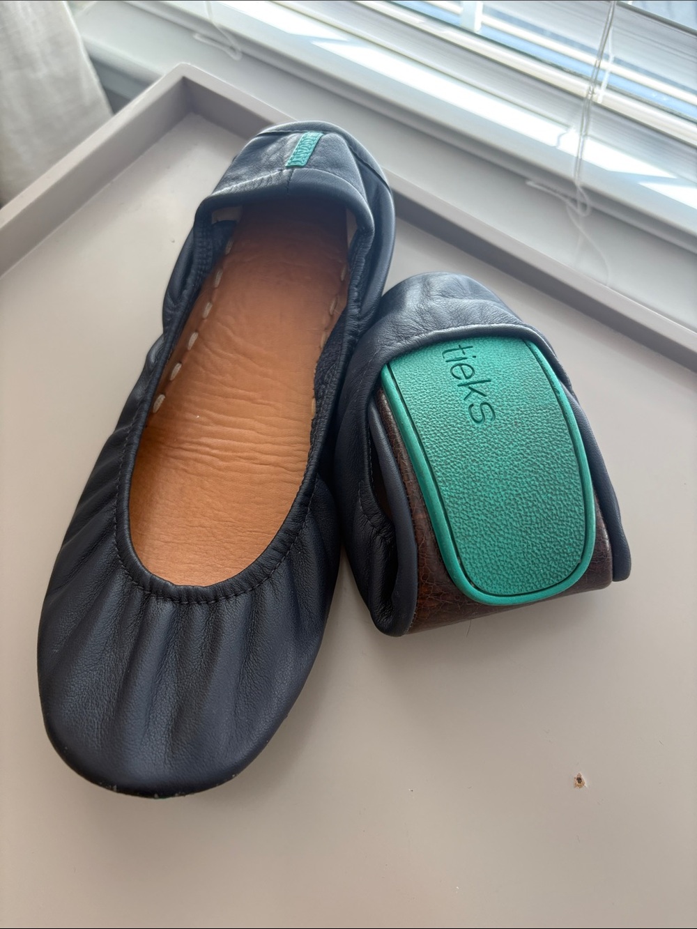 Tieks California Navy Ballet Flats, 10 💙